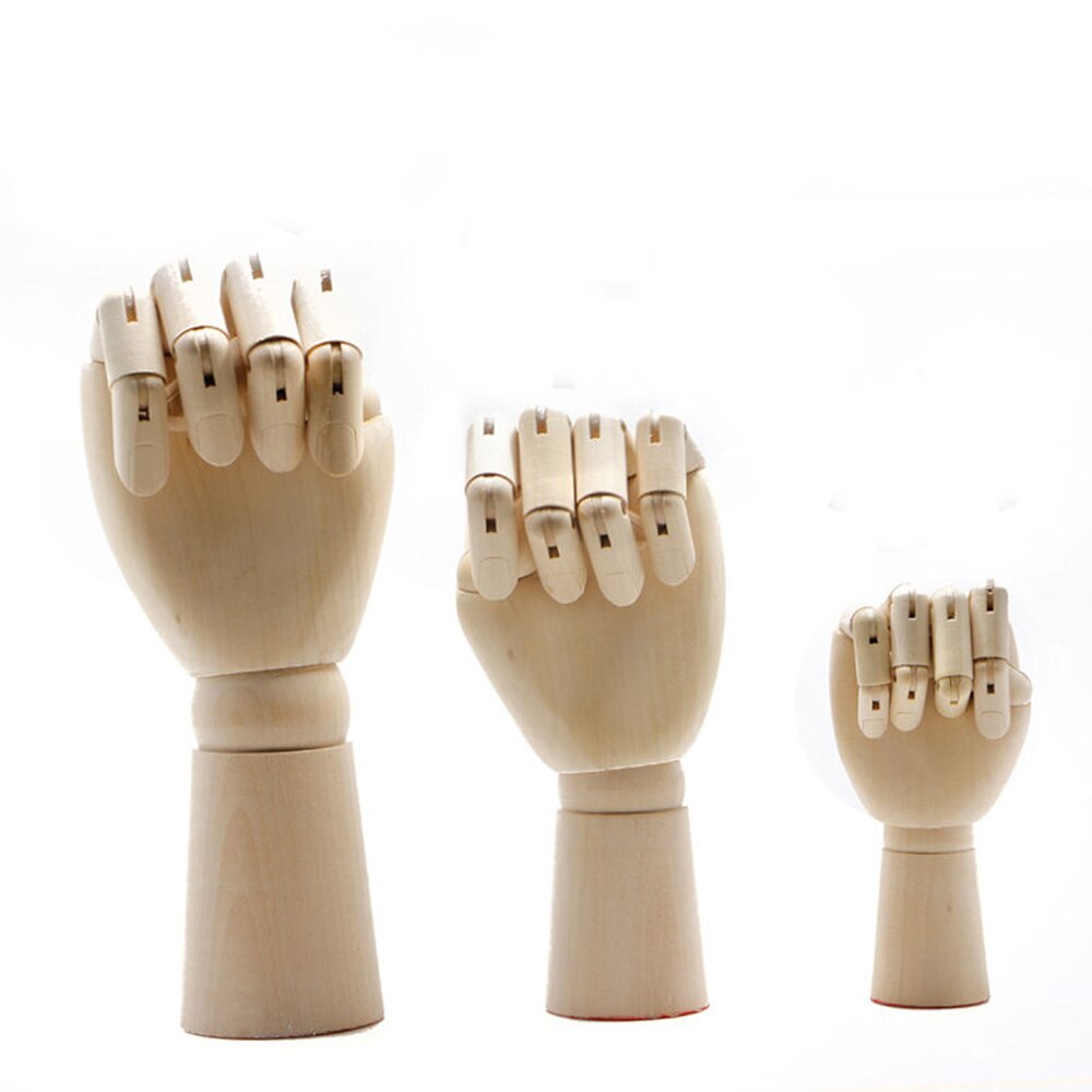 18/25/30cm Hand Model Man-Home Decoration Ornaments Wood Hand Movable Limbs Joint Human Artist Model