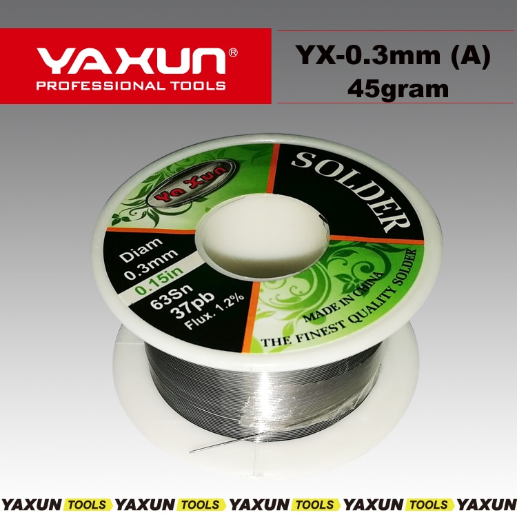 YAXUN Solderen draad Solderen Tin Draad 0.3mm 45g Rosin Core lood tin draad