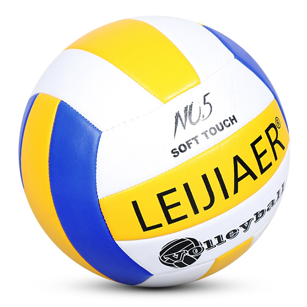 Standard explosionssäker volleybollsträningstävling volleyboll uppblåsbar mjuk volleyboll inomhus strandvolleyboll blå