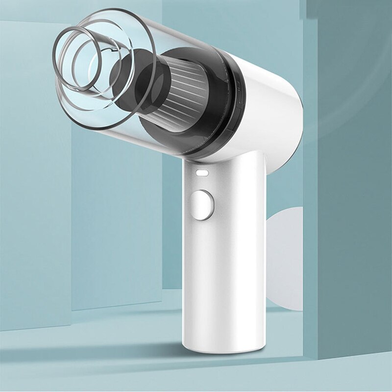 USB Rechargeable Vacuum Cleaner Handheld Cyclonic Suction Vacuum Cleaner Brush Cleaning for Office Home Wet Dry Use: Default Title