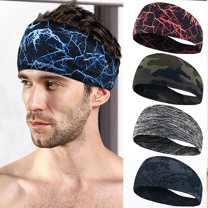 Tiara para homens e mulheres, popular, esportiva, fitas de cabelo para suar, dança de rua, ciclismo, acessórios masculinos, 1 peça