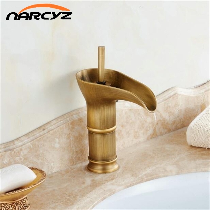 Waschtischarmaturen Moderne Antike Durcheinander Armaturen Mischbatterien Wasserfall Auslauf Wasserhahn Waschbecken Wasserhahn Gold Kran XT947