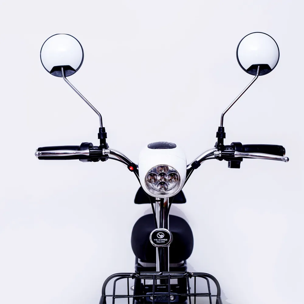 Par motorcykel backspeglar moped skoter motorcykel sidospegel rund medurs 8mm 360 grader konvex speglar