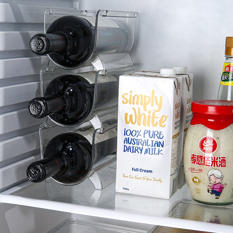 4 Stuks Wijn Houder Wijnrek Transparant Bier Flessenrek Wijn Organizer Opslag Fles Houder Keuken Accessorie Botellerode Vino