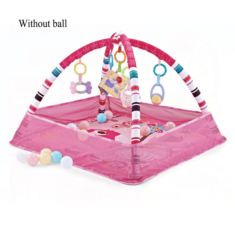 Marco de Fitness para bebés, manta de juego para gatear, rompecabezas, valla multifunción, estera para gatear, juguetes de iluminación, PISCINA DE BOLAS del océano: without ball B