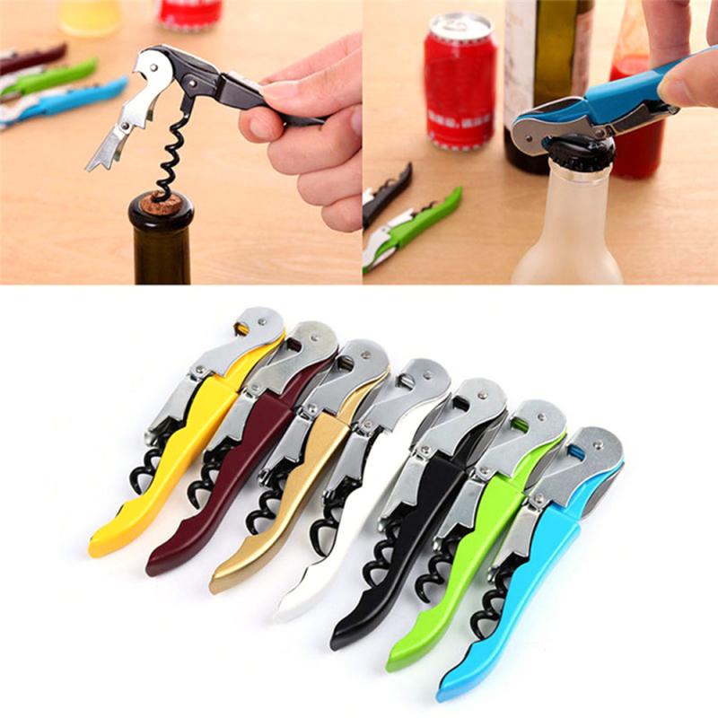 1pcs Stainless Steel Wine Bottle Opener Corkscrew Beer Bottle Opener MultiFunction Wine Bottle Cap Opener Bar Accessoires