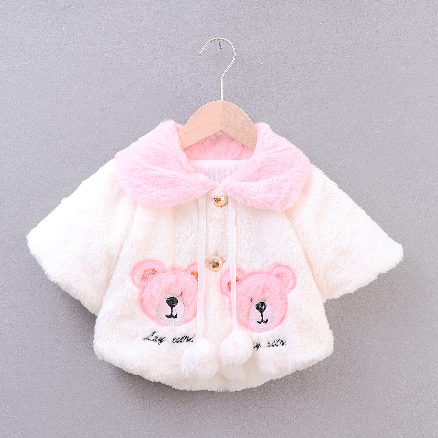 Infant Newborn Baby Girl Coat bear Coat Baby Girl Children Jacket Hooded Cartoon Baby Coat Children Cotton Jacket Winter Coat: 24M