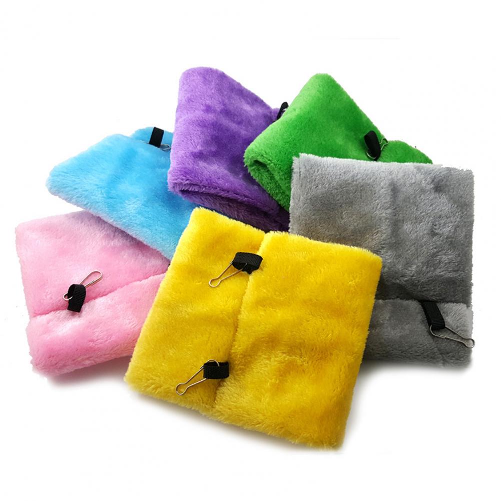 Multiple Colour Bird Parrot Triangle Shape Cage House Hanging Nest Bed Hammock Warm Pet Plush Foldable Hanging Safety Supplies