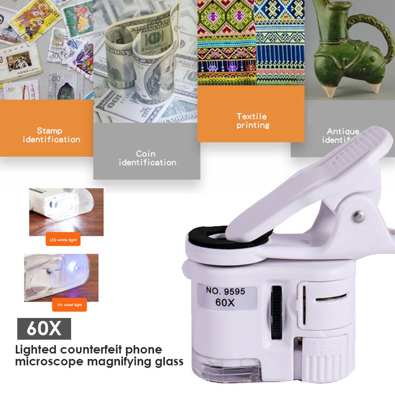 Durable Microscope Macro Lens Magnifying Inspection Camera Three LR43 Power Supply (Included) Magnifier Loupe