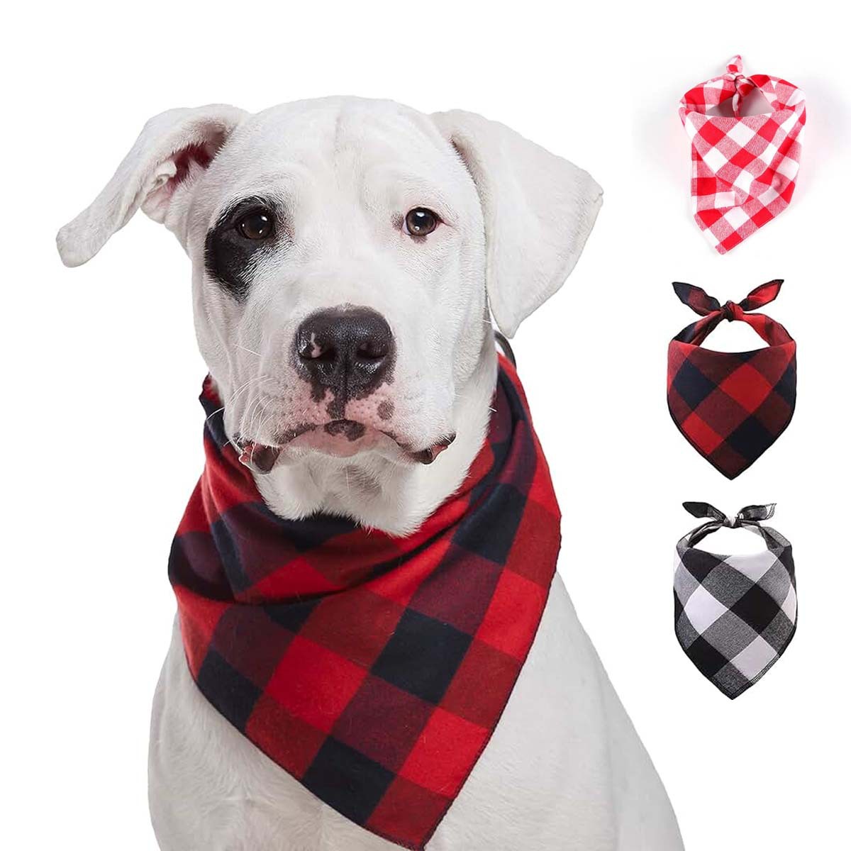 Clássico vermelho preto xadrez cão de estimação bandana gato filhote de cachorro lenço acessórios para cães de estimação lenço cachecol cão saliva toalha