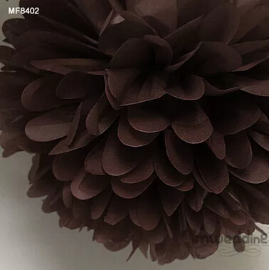 10 stücke handgefertigt 4 &#39;&#39;(10 cm) Gewebe Papier Pom Poms Papier Blume Ball Pompom Für Heimat Garten Hochzeit Geburtstag &Ampere; Hochzeit Auto Dekoration: Schwarz