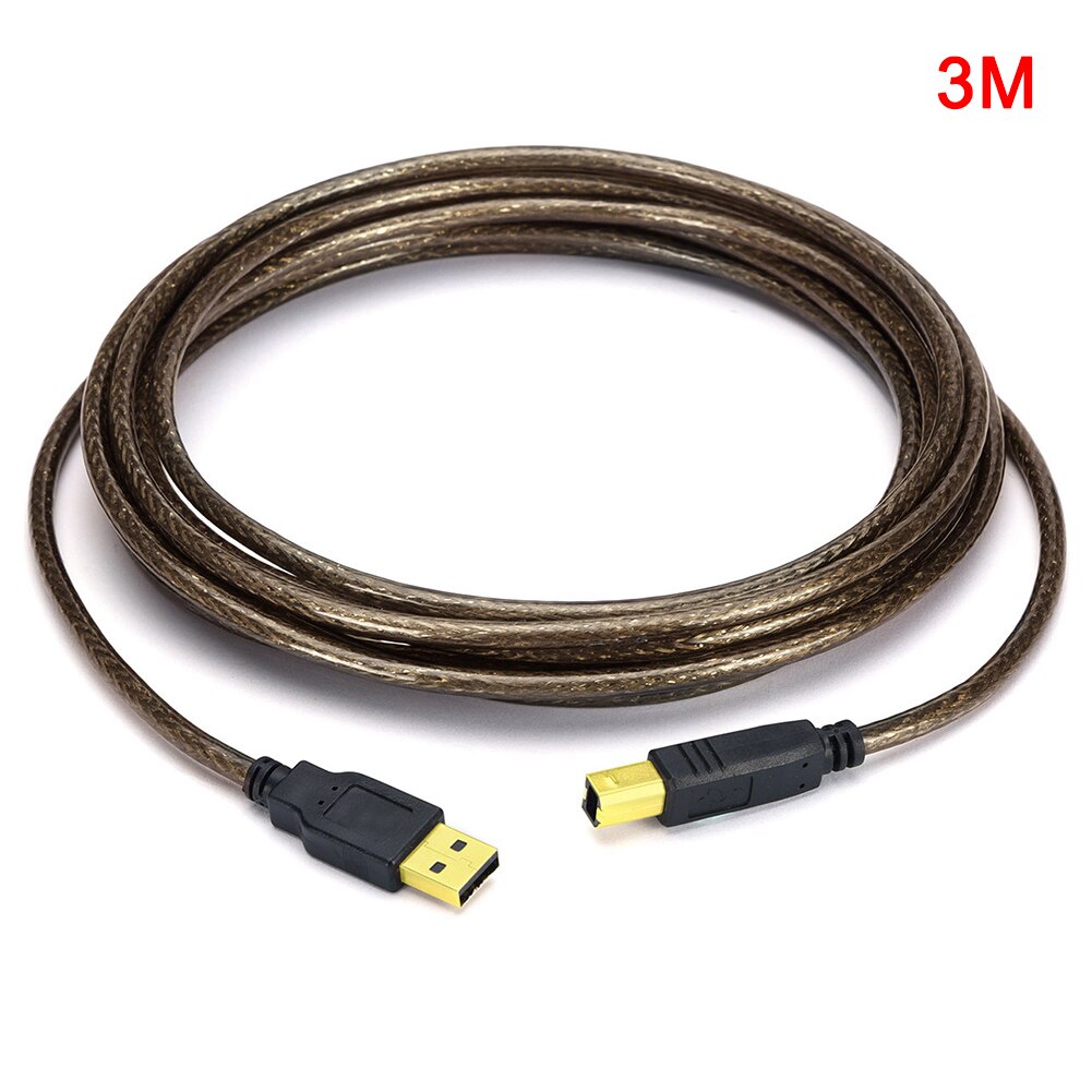 Extension Printer Kabel Usb 2.0 A Male Naar B Male Computer Wire Cable Cord Converter Connector Lijn Voor pc Laptop SMR88: 3m