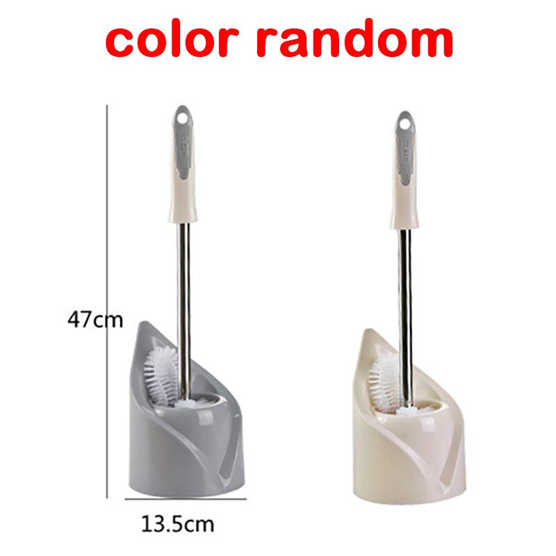 Stainless Steel Toilet Brush Holder Set With Base Cleaning Home Bathroom Hardware Kitchen Handheld Tool Cleaner Multi-function: double head