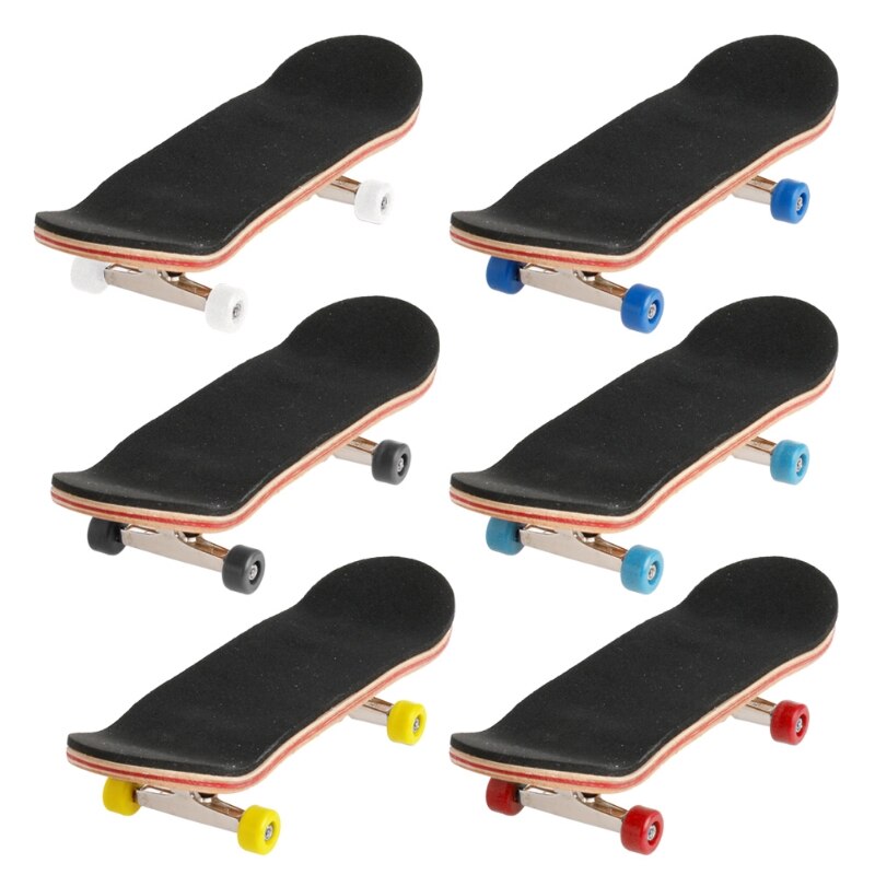 1Set Wooden Deck Fingerboard Skateboard Sport Games Kids Maple Wood Set