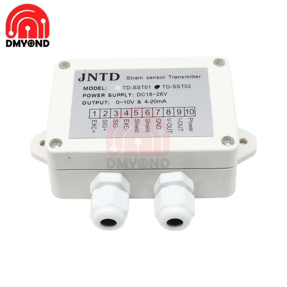 0-5V/4-20mA Load Cell Sensor Amplifier Transmitter Strain Gauge Sensor Weighing Transmitter Amplifier 100 PPM 4350 Ohm Sensor