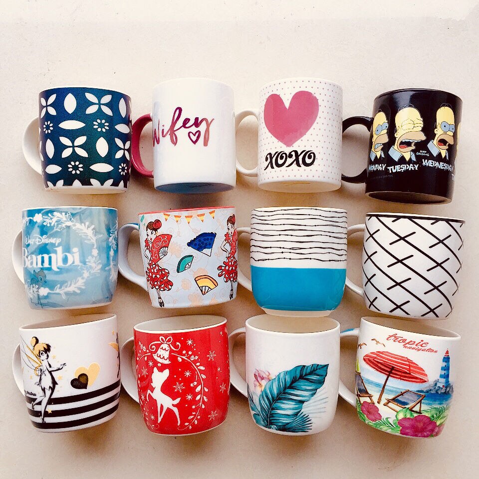 Kreative Keramik Tasse Milch Kaffee Tasse Neue Schüler Tasse Büro Tasse Paar Tasse Becher Gelegentliche Tassen und becher Becher Coffe becher Einhorn Becher: 3 Stücke