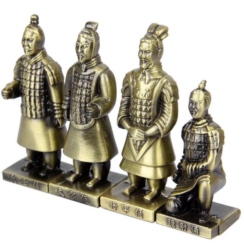 Terracotta Warriors Ornaments The Eighth Wonder of the Copper World Simulated Terracotta Warriors and Horses Souvenirs