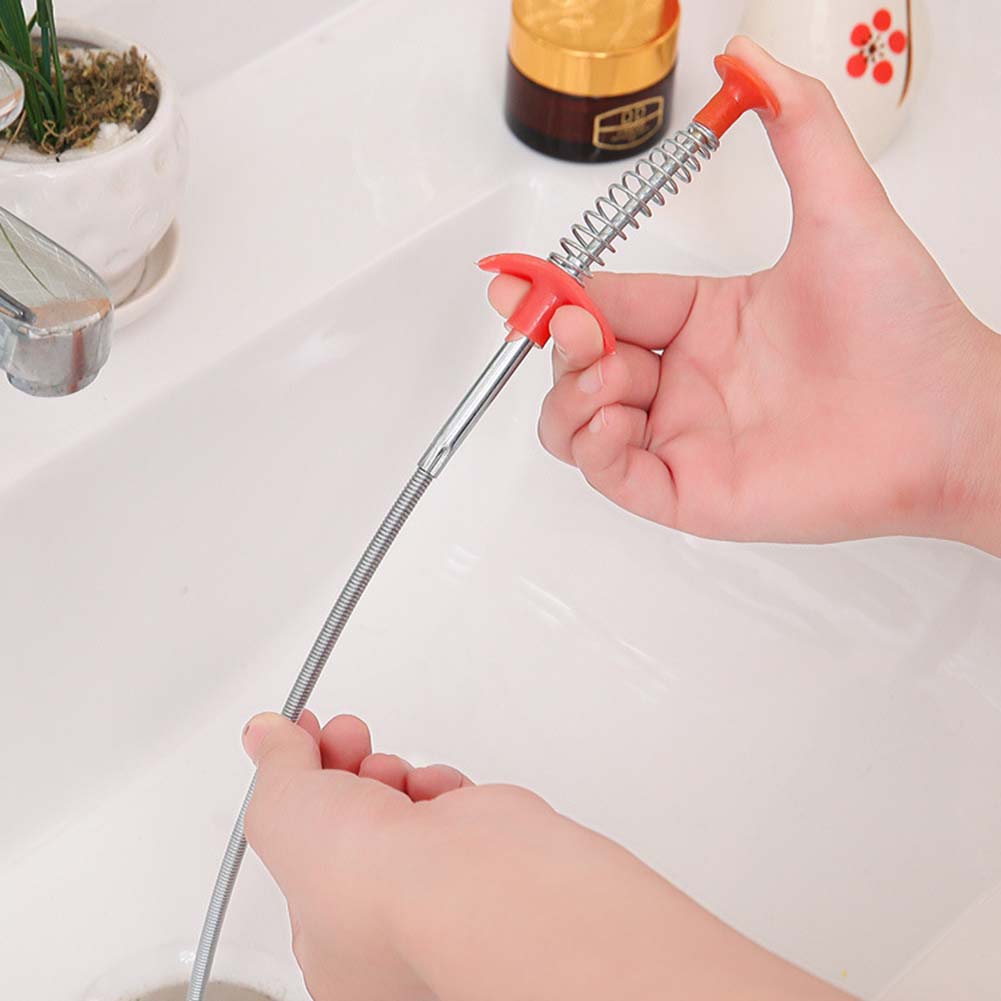 Spring Pipe Dredging Tools, Drain Snake, Drain Cleaner Sticks Clog Remover Cleaning Tools Household for Kitchen Sink