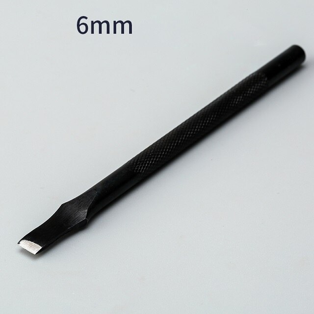 Leather Craft Tools Slot Punches 3/5/6/8/10/12mm Hole Punches Straight Punch Cutter Tools DIY Leather Craft Hand Work Tool: 6mm 1 pcs