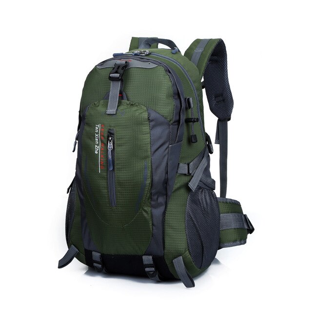 Utomhus ryggsäck 40l vattentät bergsklättringsväska camping vandring cykling klättring resor ryggsäck laptop män kvinnor sportväskor: 301 armégrön