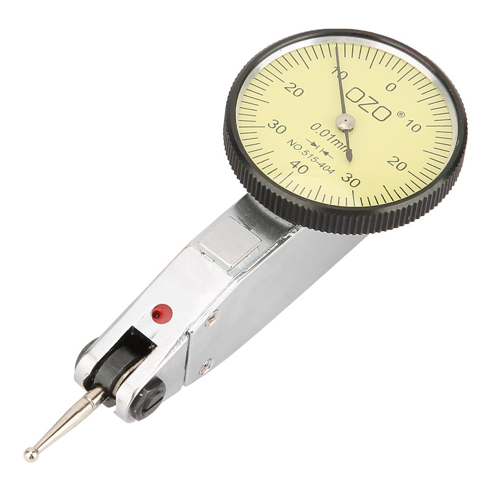 Lever Test Indicator 0-0.8mm 0.01mm Accuracy Dovetail Rails Dial Test Indicator Dial Gauge
