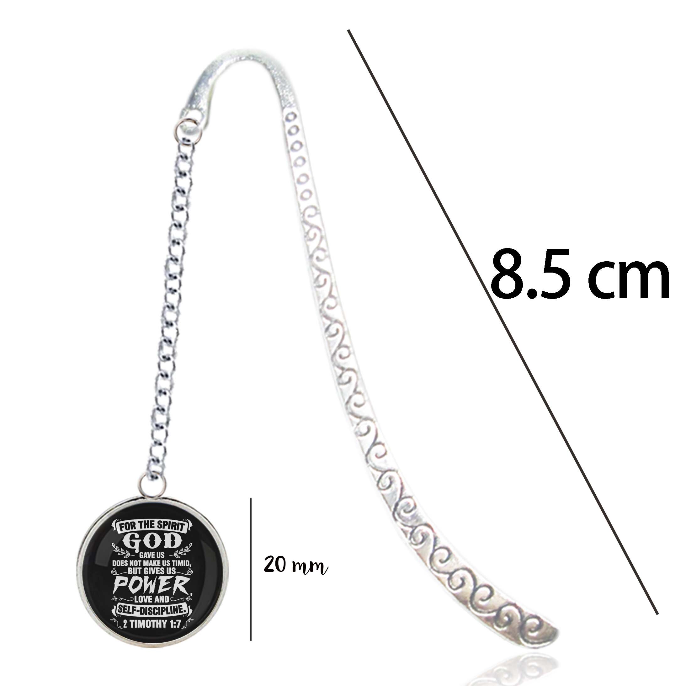 2 Timothy 1:7 Scripture Metal Bookmark Bible Verse Quote For The Spirit God Gave Us Does Not Make Us Timid Pendant For Christian: 3