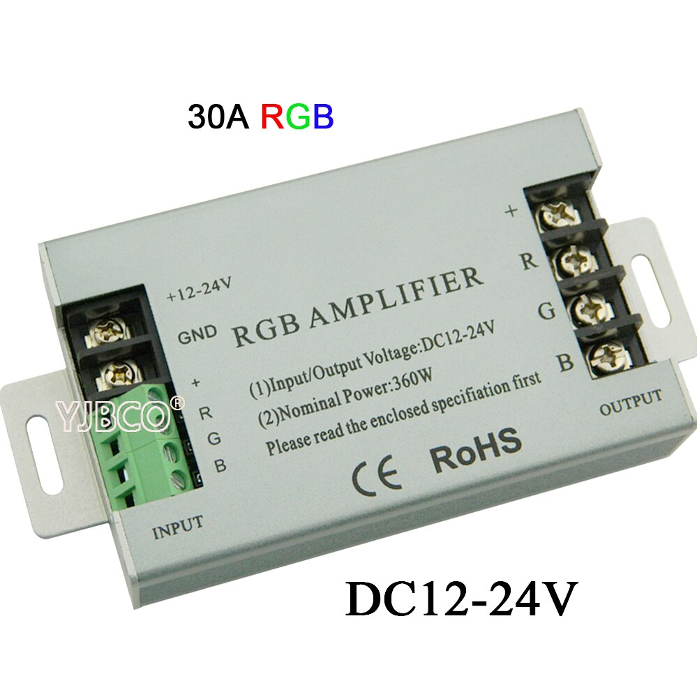 DC5V 12V 24V Led RGB RGBW Amplifier 12A 24A 30A 3CH 4CH Led Controller for 5050 3528 Led Strip Light Tape Power Repeater Console