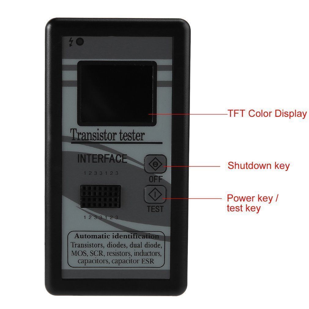 THGS Kleur TFT LCD Transistor Tester Diode Triode Capaciteit Meter LCR ESR