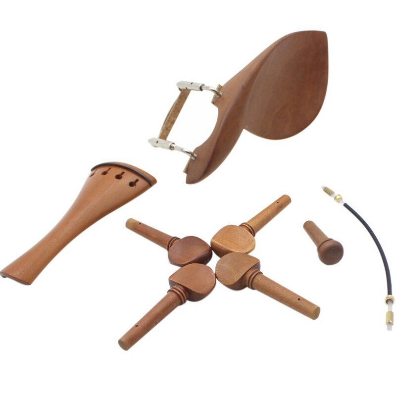 2 Set Viool Accessoire Kit: 1 Set 4/4 Viool Chin Rest Chinrest Met Tuning Peg &amp; 1 Set V60 Matige Viool String