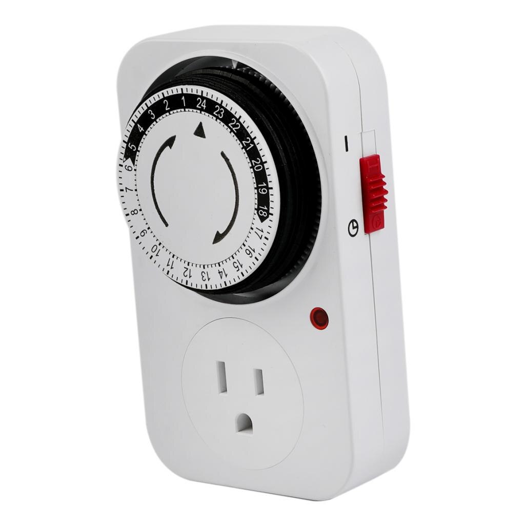 Accurate 24 Hour Plug-in Timer Timing Socket f/ Hydroponics Powerplant