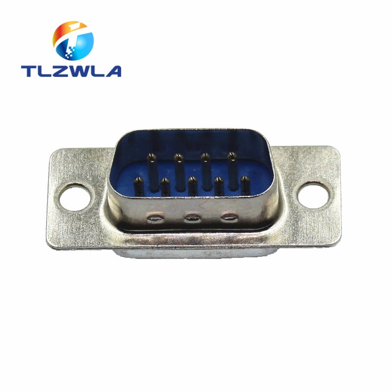 1Pcs RS232 serial port connector DB9 female socket Plug connector 9 Pin copper RS232 COM adapter with Plastic Case DIY