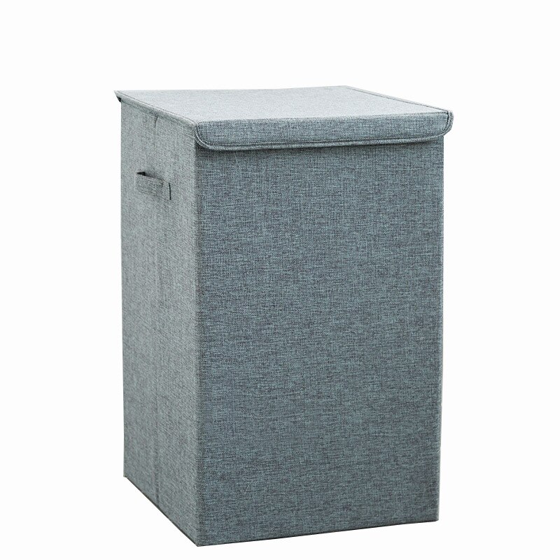 Cotton Laundry Basket with Cover Bathroom Laundry Basket Storage Basket Home Collapsible Waterproof Laundry Hamp