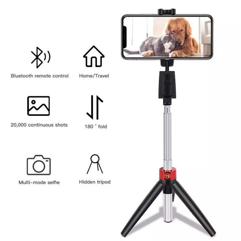 Bluetooth Wireless Selfie Stick Tripod Portable Universal Remote Control Telescopic Monopods for Smartphones Sport Action Camera