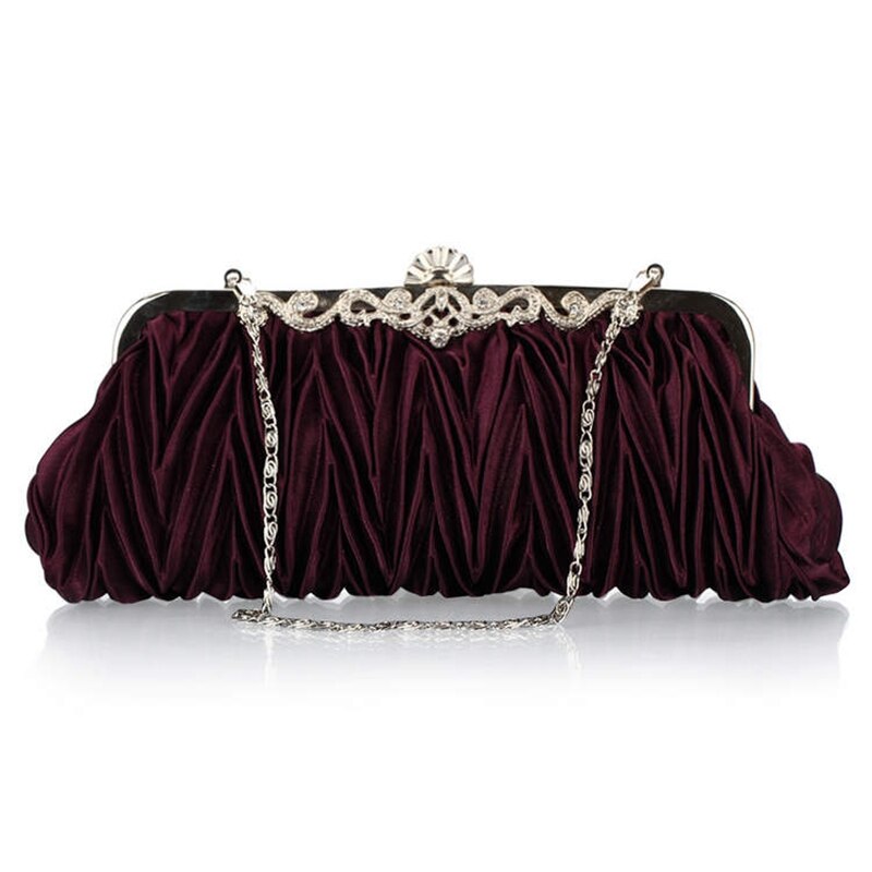 Mode Vrouwen Kleine Dag Clutch Eenvoudige Crystal Lady Party Banket Bruids Avondtassen Dating Handtassen en Portemonnee: purple