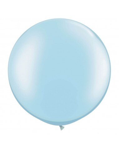 Ballon Qualatex Ronde 40cm Metallic Lichtblauw