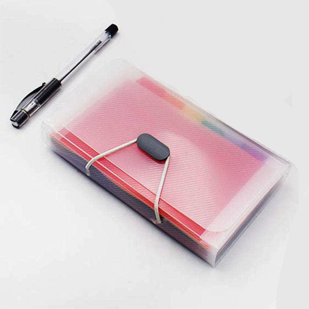 Rainbow Expanding bag A4 File Folder A6 Document Organizer 13/24 Pockets Accordion Folder Organizer for Portable Documents Bag: 13 Pockets Lanyar A6