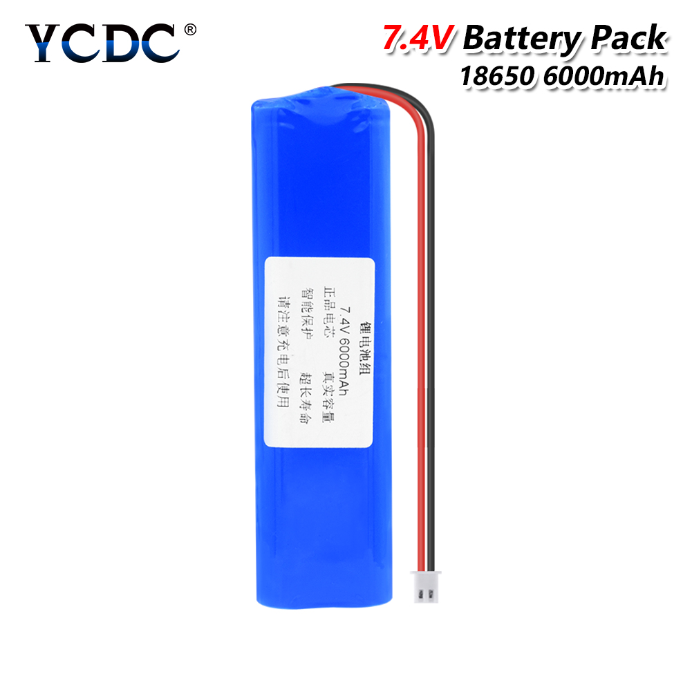 Ycdc 6000Mah 18650 7.4V Li-Ion Lithium Batterijen Diy Oplaadbare Luidspreker 18650 Batterij Packs Voor Fiets Licht Cctv Camera
