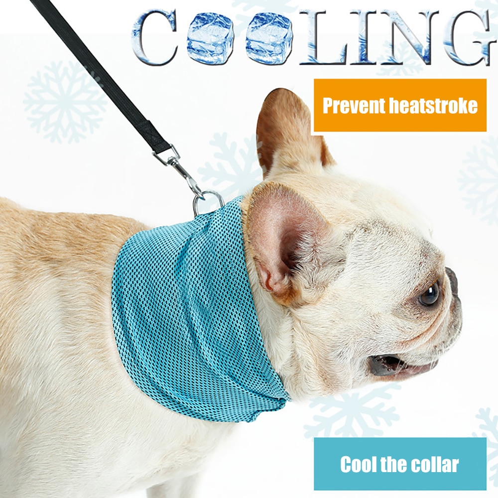 Multifunctionele Hond Cooling Kraag Zomer Ademend Ijs Handdoek Huisdier Koeling Sjaal Voor Honden Kat Cooling Neck Wrap Halsband