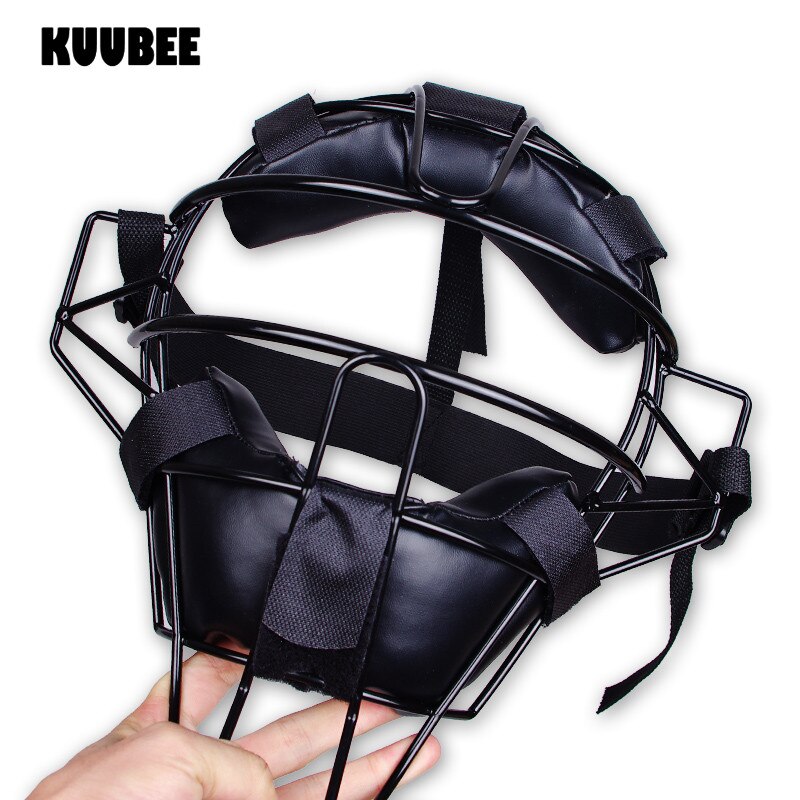 Volwassen Baseball Armor Softbal Masker Oppervlak Bescherming Stalen Frame Met Pu Leer