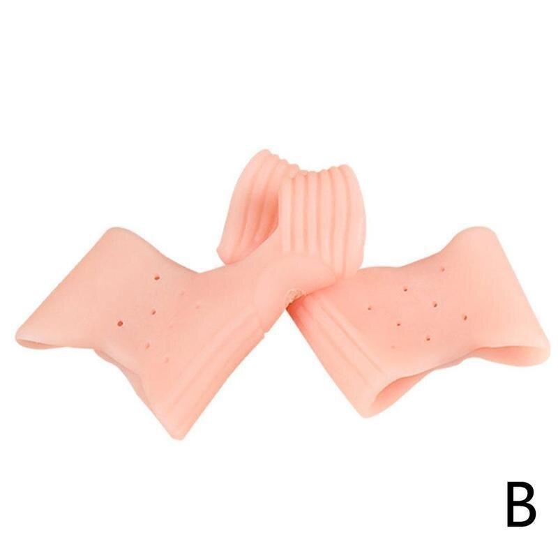 1 Paar Siliconen Teen Separator Corrector Duim Voeten Bunion Hallux Zachte Richter Teen Protector Valgus Stijltang Care Q8Q1: Blauw