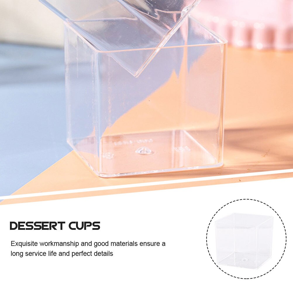 40 Pcs Transparant Mousse Cups Mousse Containers Pudding Cups Pudding Containers