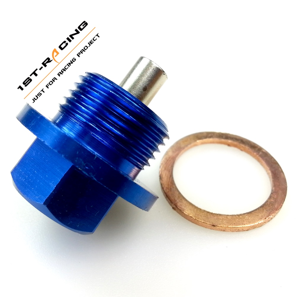 Magnetic Oil Sump Drain Plug for Subaru Forester M20 x 1.5 with cooper washer BLUE