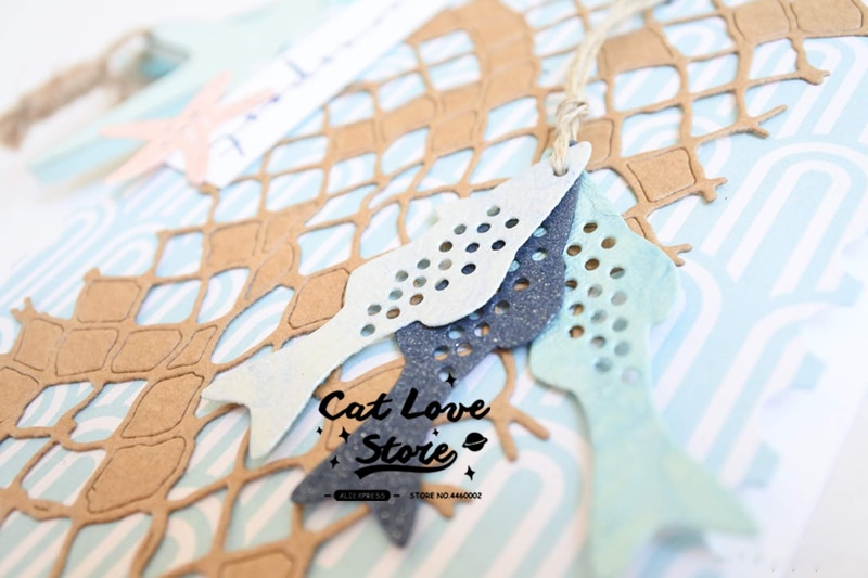 Kala meritähti eläin metallinleikkausmuotti stensiili itse tekemiseen scrapbooking paperikortti koriste askartelu muotit kohokuviointi stanssattu