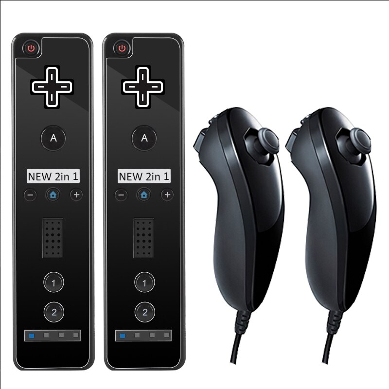 2/1PCS Remote Controller with Nunchuck Controller for Wii Console Wireless Gamepad with Motion Plus for Nintendo Games Control