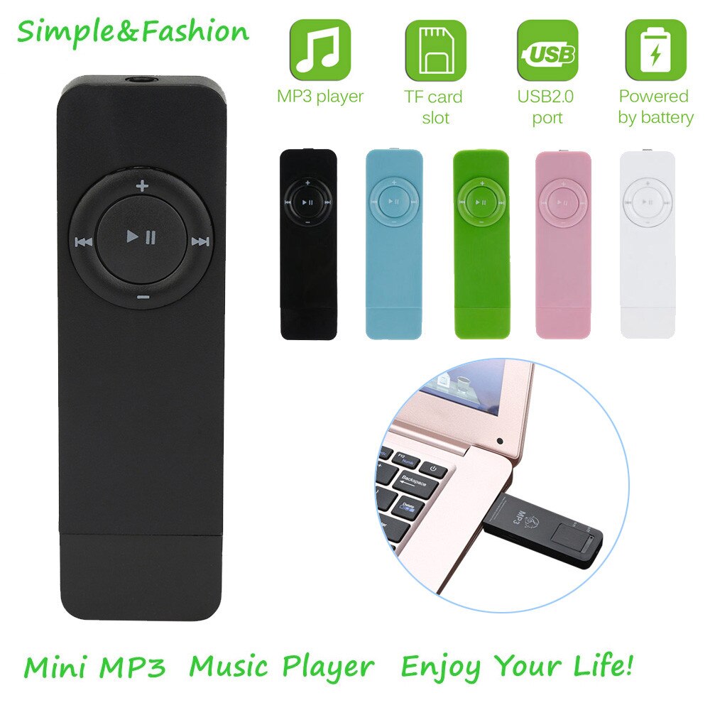 Usb 2.0 MP3 Speler 3.5Mm In-Line Card U Disk Mp3 Speler Lossless Geluid Muziek Media MP3 Speler ondersteuning Micro Tf Card