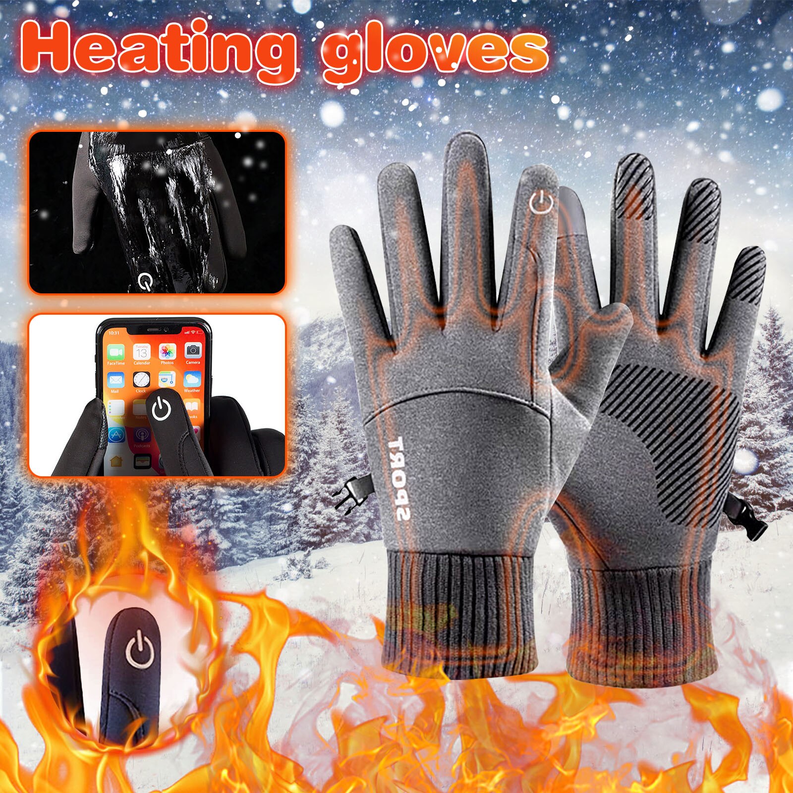 Waterdichte Winter Warme Handschoenen Sneeuw Ski Handschoenen Snowboard Handschoenen Motorrijden Winter Touchscreen Handschoenen # T1P