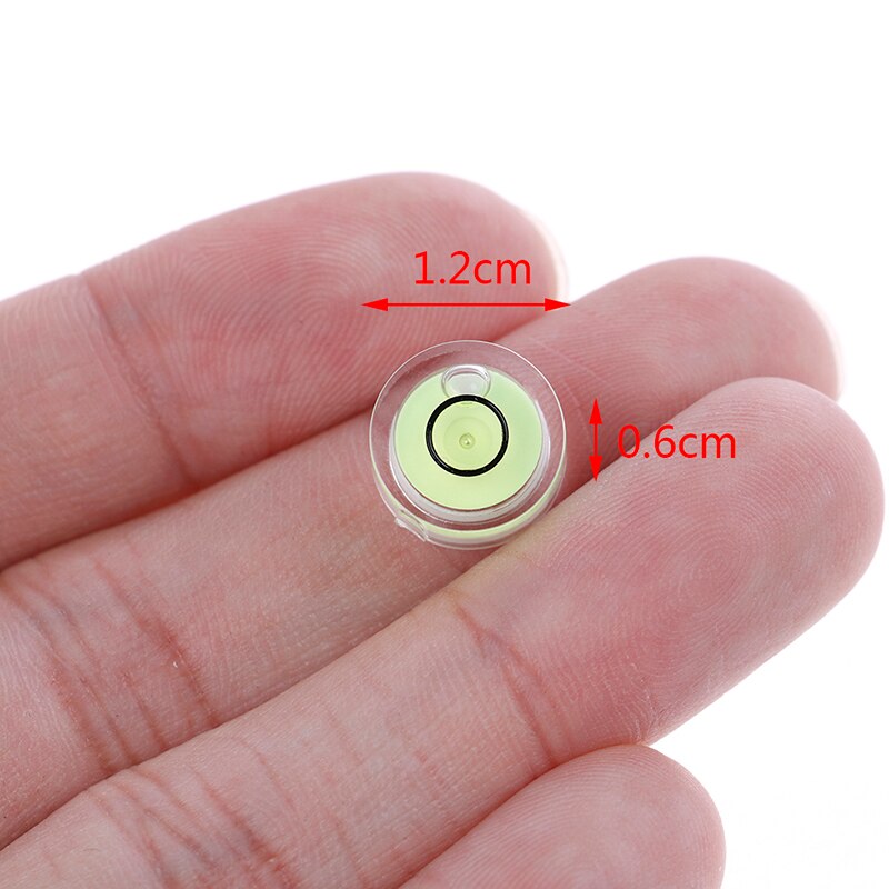 5 stuks 1.2cm mini ronde waterpas graden markering oppervlakte waterpas liniaal meetinstrument