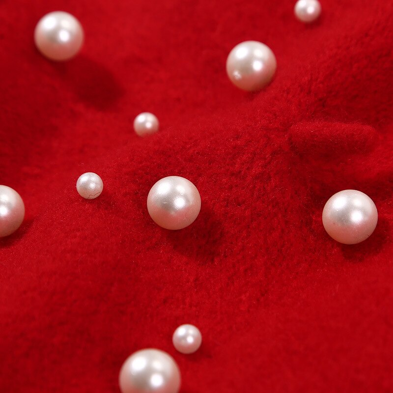Wool Women Winter berets Luxury pearl rivet Vintage Cashmere Female Warm Vogue beret Hats Girls Flat cap beret for women