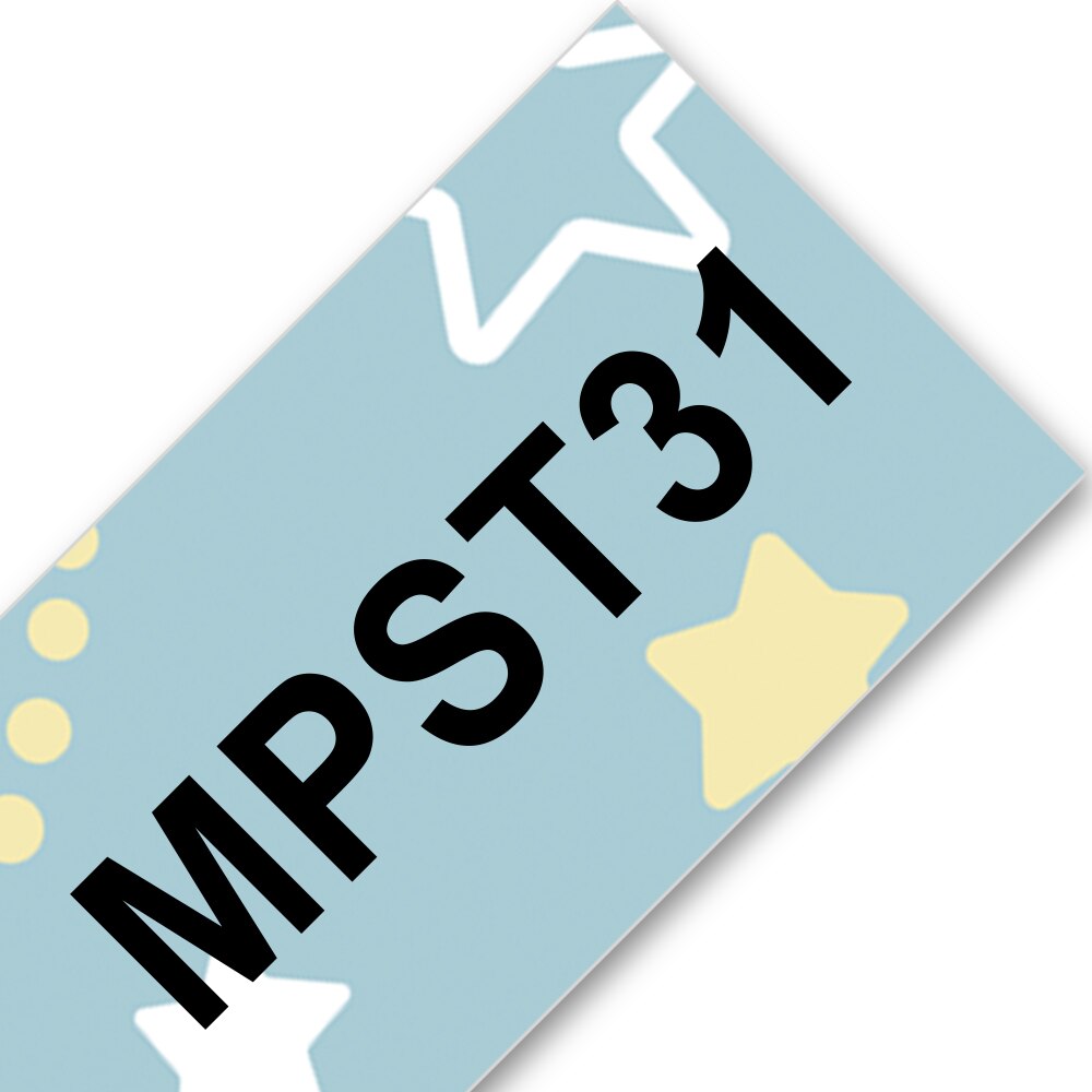 12mm Pattern Label Tape 12mm Compatible for Brother P touch Label Maker PT-D200 12mm Black on White tze-231 for PTH110 PTP300BT