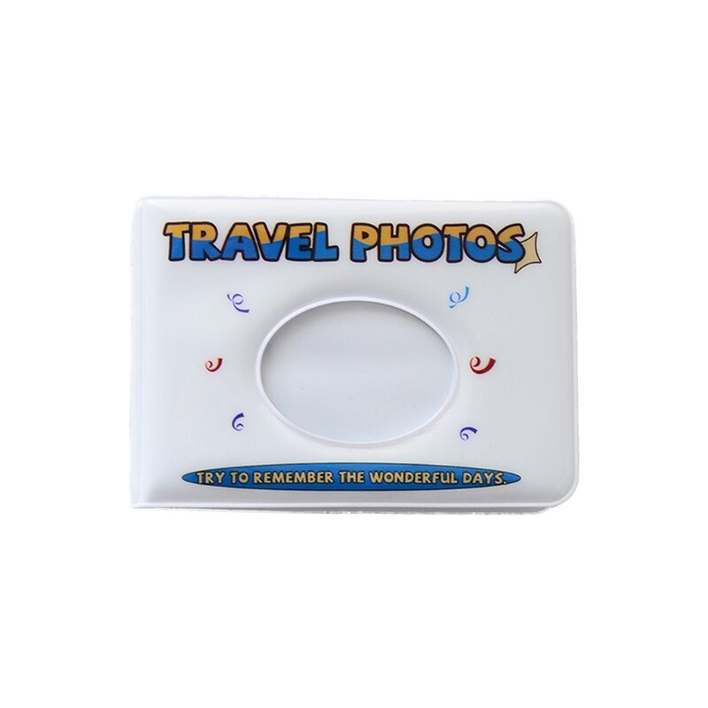 T84E Mini Photo Album Pocket Album for Student Cards Small Postcard INS Wind Hollow 3 Inch 36 Photos Storage Case: white